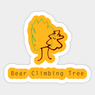 Bear Climbing Tree Sticker